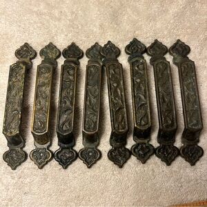 8 Vintage Amerock Monterey Antique English 3"cc Cabinet Arch Pull Handle 1-961